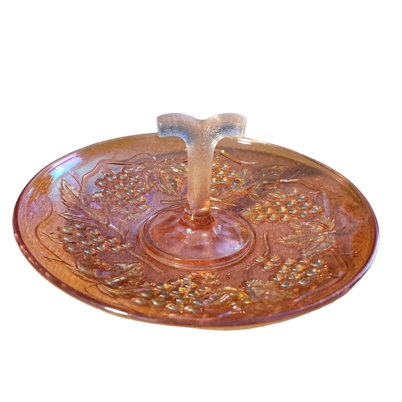 Dining Vintage Carnival Glass Serving Plate Poshmark